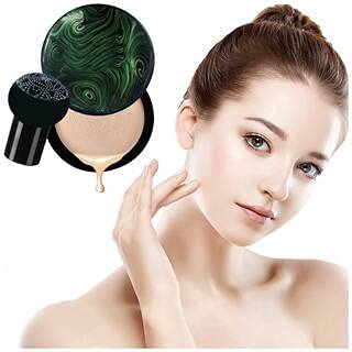 Sunisa 3 in 1 CC and BB Water Proof Foundation Concealer Cream with Air Cushion Mushroom