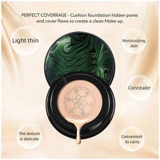 Sunisa 3 in 1 CC and BB Water Proof Foundation Concealer Cream with Air Cushion Mushroom